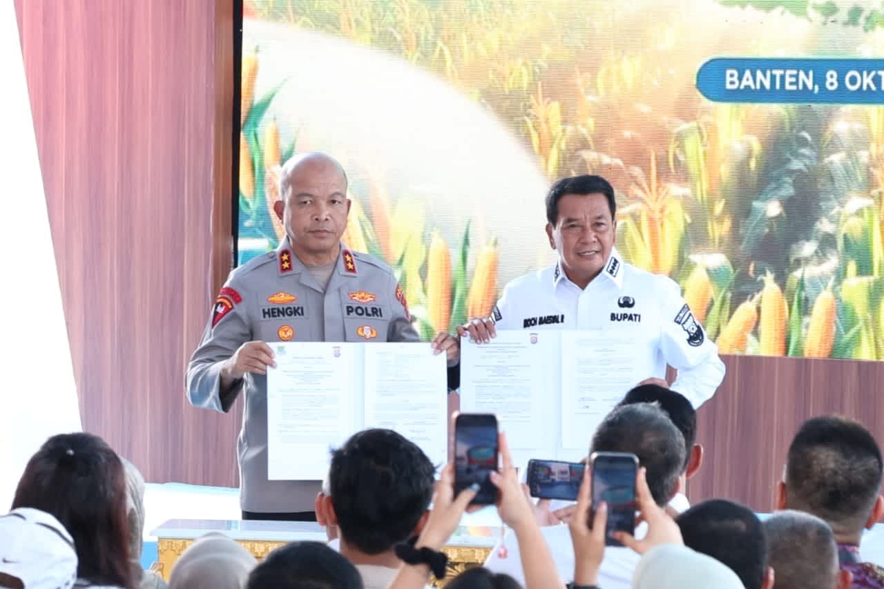 Bupati Tangerang Bersama Wapres RI, Kapolri, dan Menko Pangan Tanam Jagung di Bantar Panjang Tigaraksa