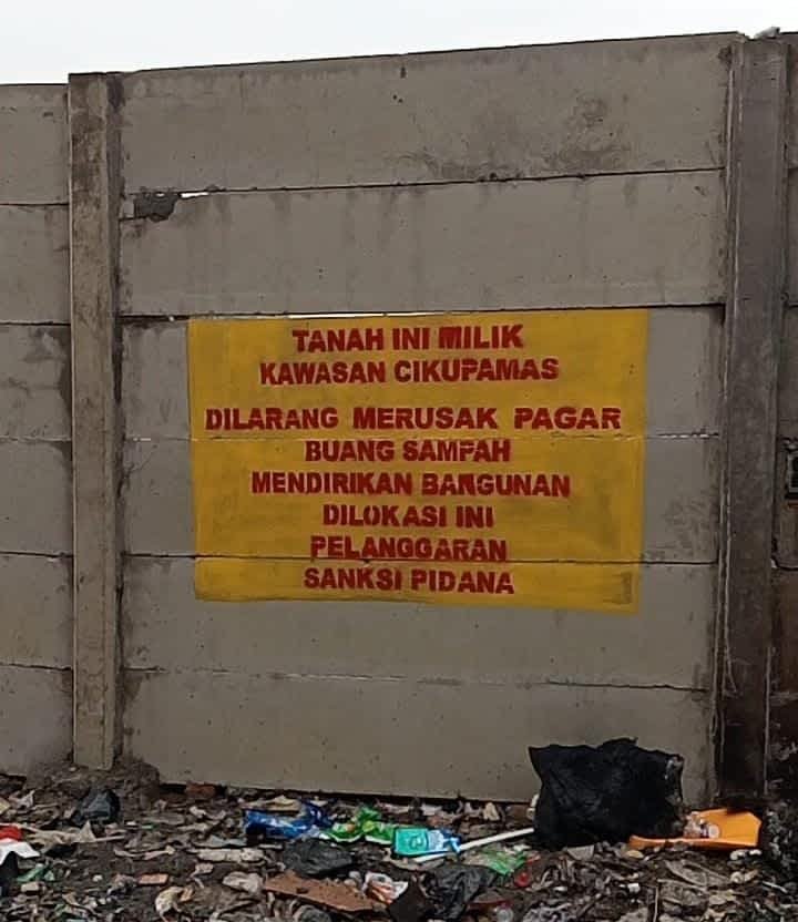 DILARANG BUANG SAMPAH DISINI, Aktivis Lingkungan Desak Pihak Kecamatan Cikupa Carikan Solusi...!!