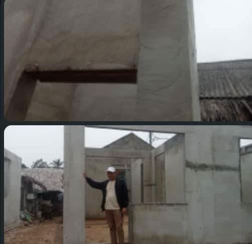 Diduga Tak Sesuai Spesifikasi Teknis, Proyek RTLH di Desa Pagelaran Dikeluhkan Warga