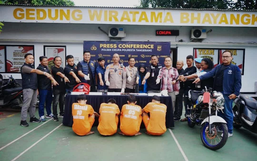 4 Pelaku Curanmor Di Ringkus Tim Reskrim Polsek Cikupa, Korban Alami Kerugian Hingga Puluhan Juta Rupiah